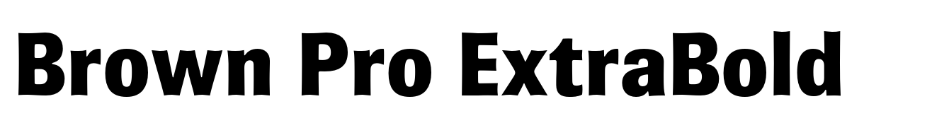 Brown Pro ExtraBold